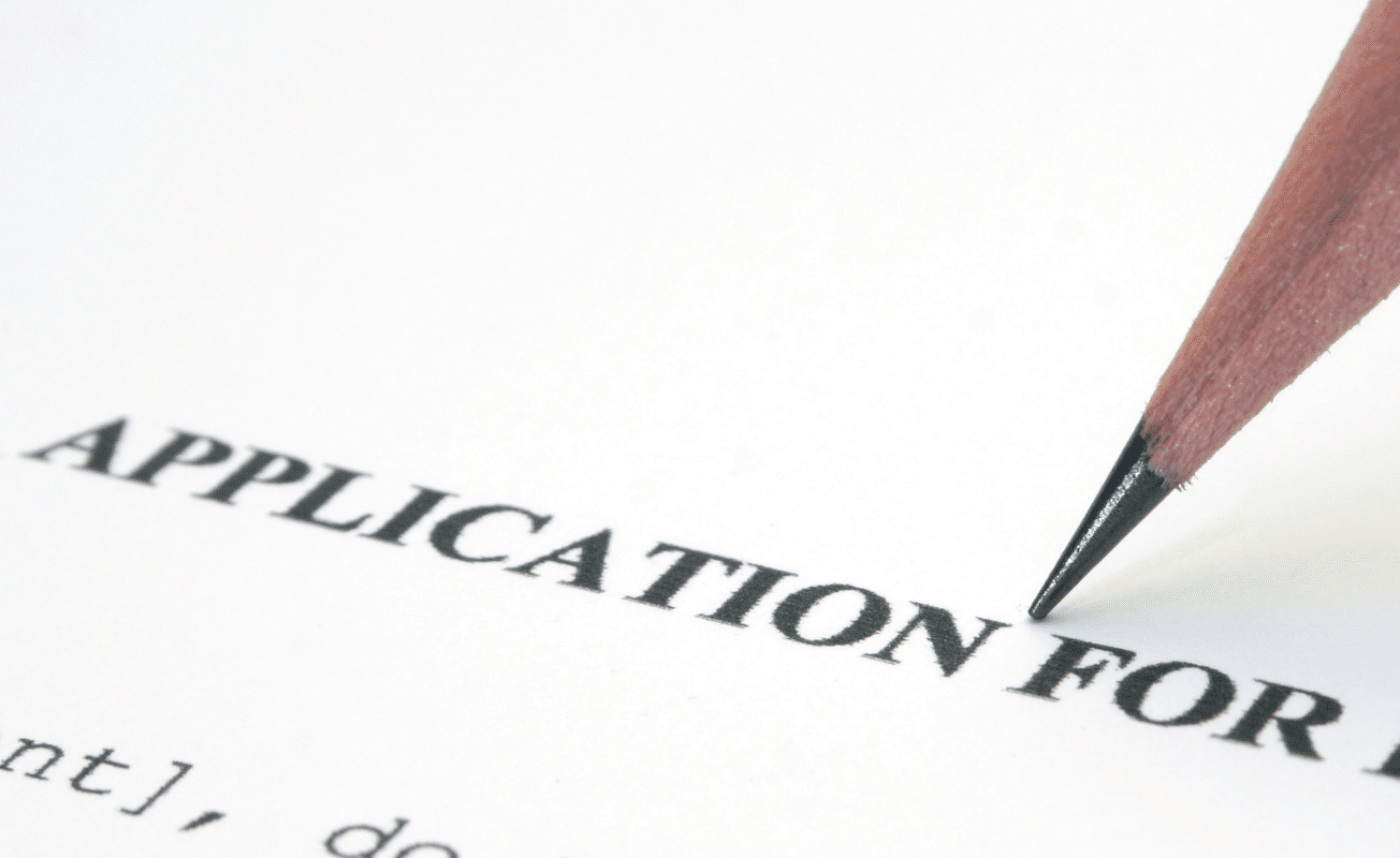 pencil on application for license